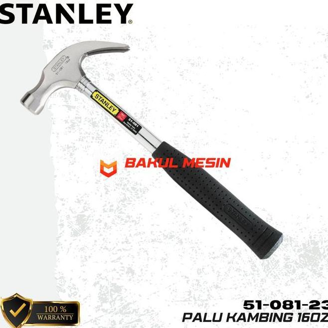 Palu Kambing 16Oz Steel Handle Claw Hammer Stanley 5123