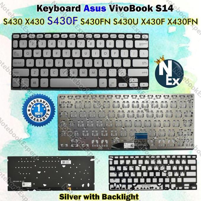 Keyboard VivoBook S14 S430 S430F S430FN S430U X430F X430FN Ori BACKLIGHT