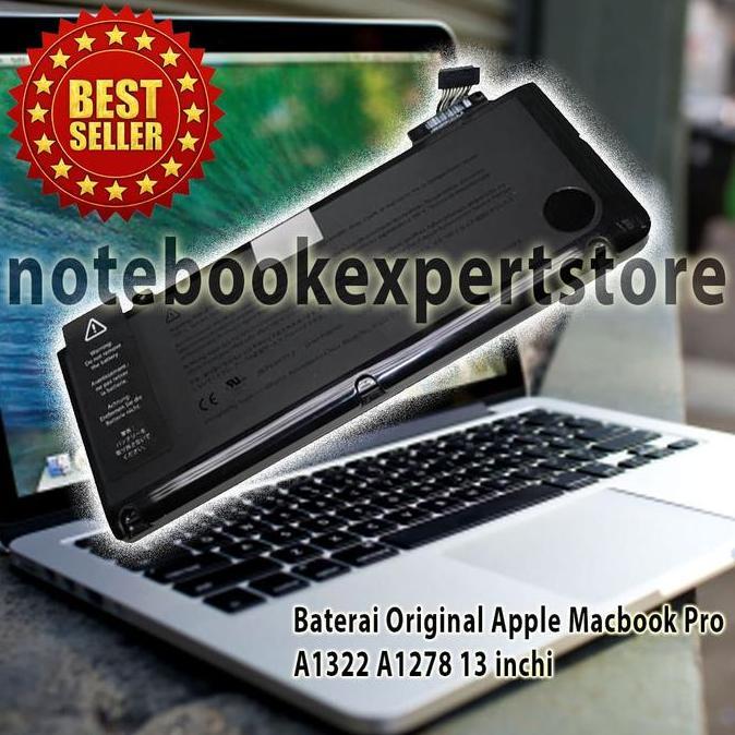 Baterai Laptop GENUINE ORIGINAL Apple Macbook Pro 13" Inch A1322 A1278