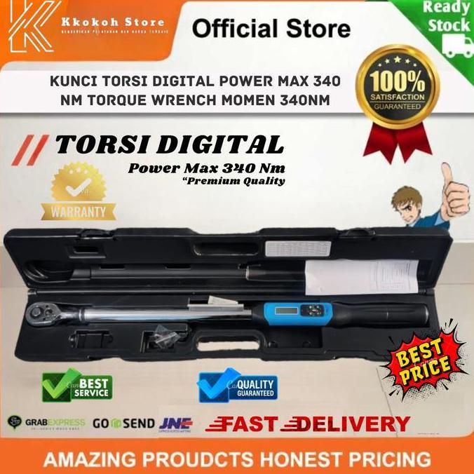Kunci Torsi Digital Power Max 340 Nm Torque Wrench Momen 340Nm