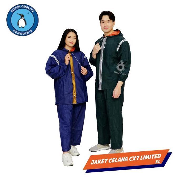 HARGA DISC - Jas Hujan Penguin Jaket Celana CX-7 LIMITED XL