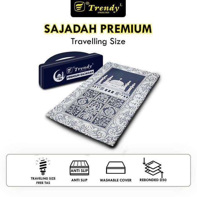 Zzasshoopps78 - Trendy Sajadah Premium - Sajadah Lipat Busa Rebonded Dengan Tas