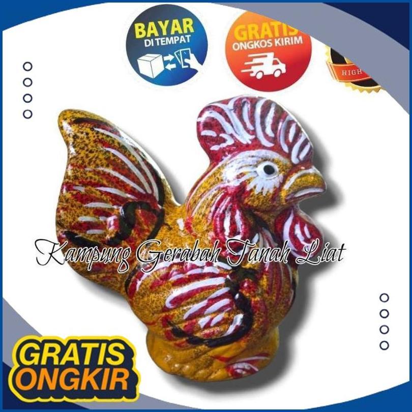 Siap Dikirim Celengan Ayam Tanah Liat Besar | Celengan Tradisional | Celengan Anak Gerabah Opt-12