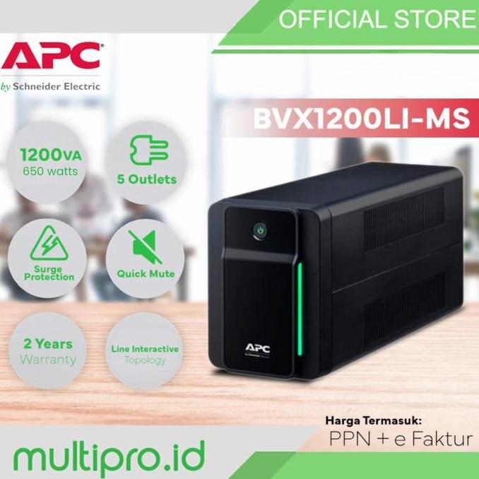 APC Easy  BVX 1200VA 650W BVX1200LI-MS UPS APC