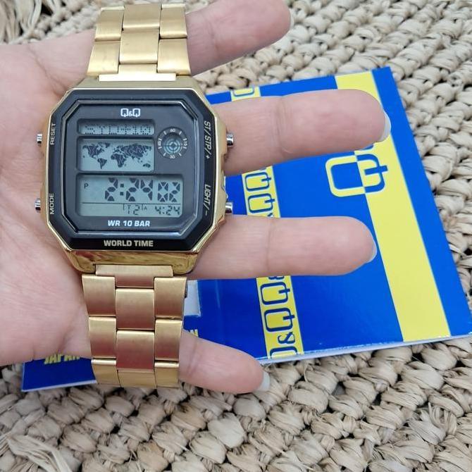 JAM TANGAN WANITA Q&Q QnQ QQ M196 GOLD ORIGINAL PROMO AWAL TAHUN