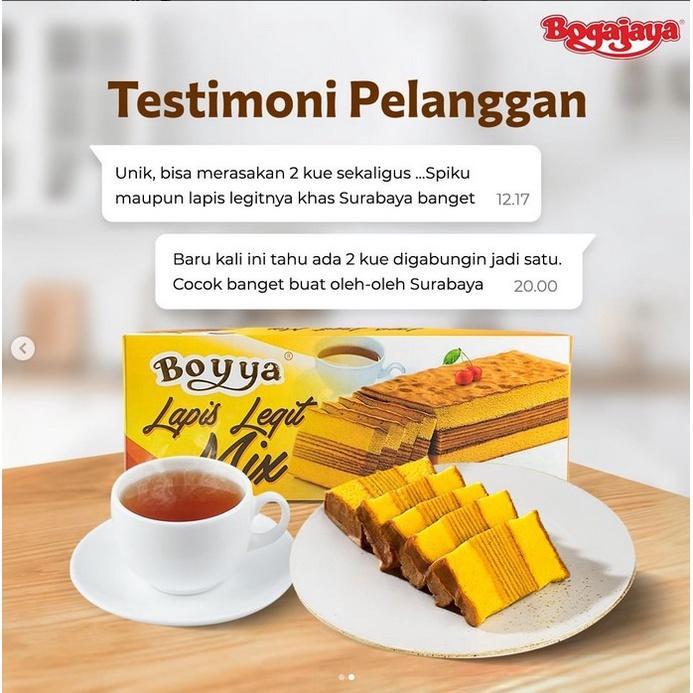 Bogajaya Kue Lapis Legit Mix Spiku Boyya 550Gr Spesial Banyak Rasa Khas Surabaya
