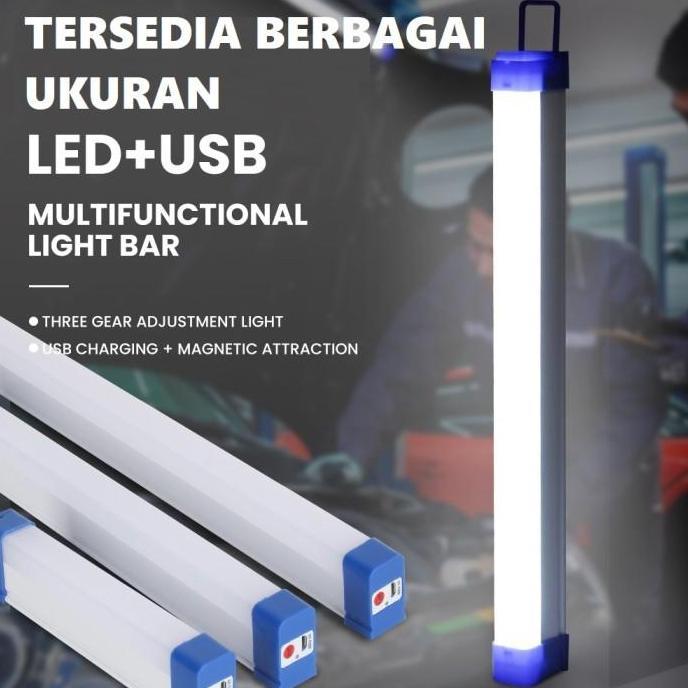 YGM LAMPU EMERGENCY LED LAMPU DARURAT LED PANJANG USB CHARGING NEON USB