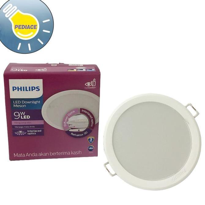 Lampu LED Downlight Meson Panel PHILIPS 9 Watt 6500K Putih 680lm SNI