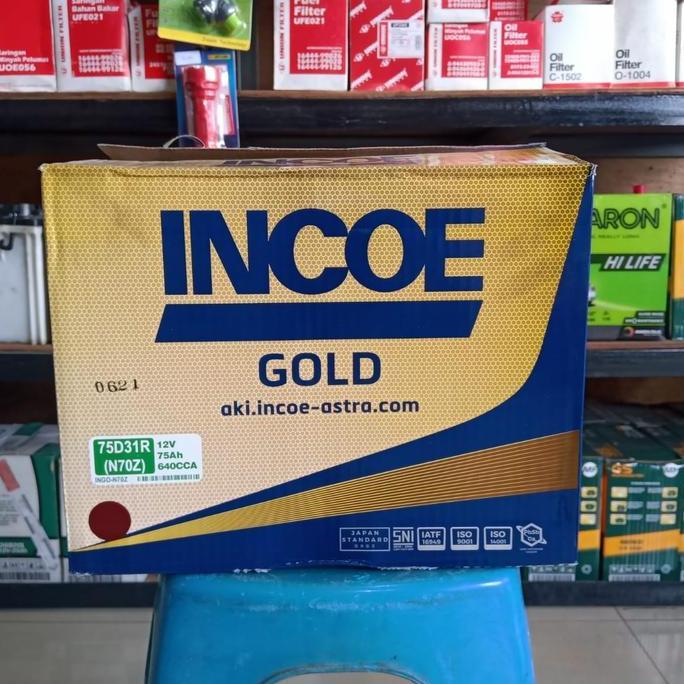 AKI BATERAI INCOE GOLD HYBRID LOW MAINTENANCE MOBIL GENSET N70Z/N 70Z