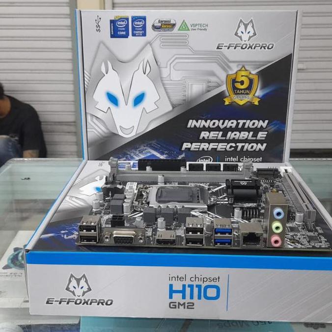 TERMURAH - MOTHERBOARD EFFOXPRO H110 LGA 1151 GEN 6/7