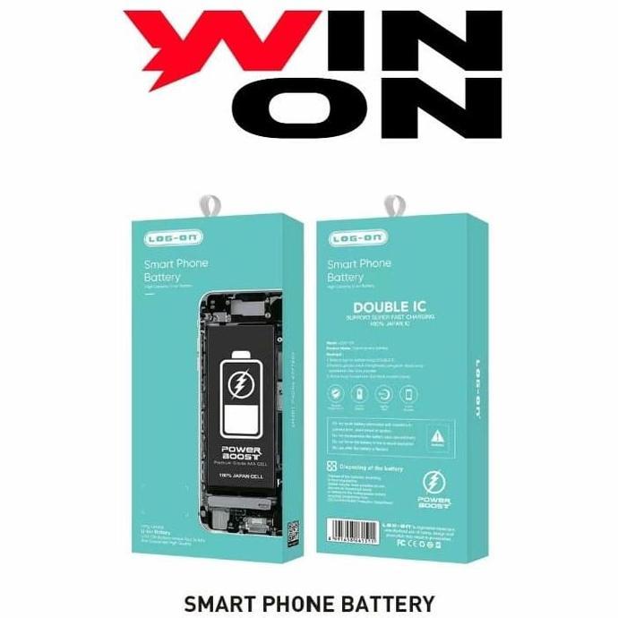 WIN ON BATERAI EVERCOSS A74A - A54 - A74D - A74C - LOG ON DOUBLE POWER