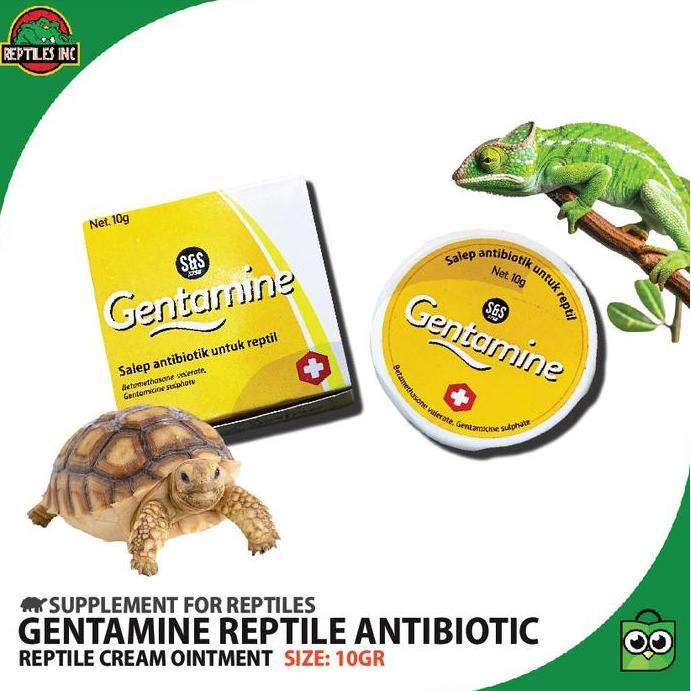 NEW Gentamine Salep Obat Antibiotik Reptil / Luka Jamur Shell Rot Iritasi