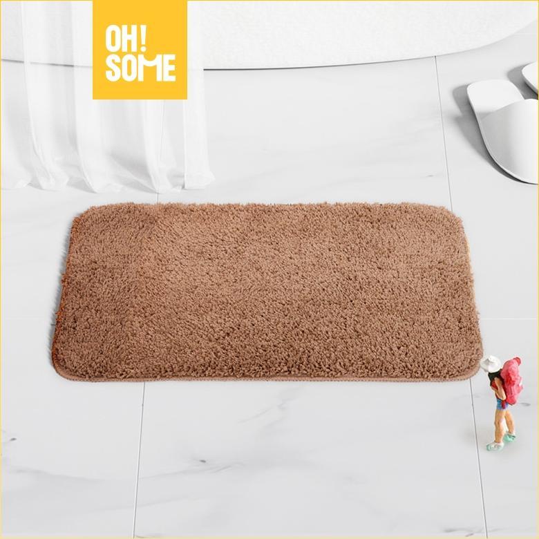 OHSOME - Dajiang Room Mat Velvet Yellow / Gray / Brown Keset Kaki Lembut Ukuran 40*60
