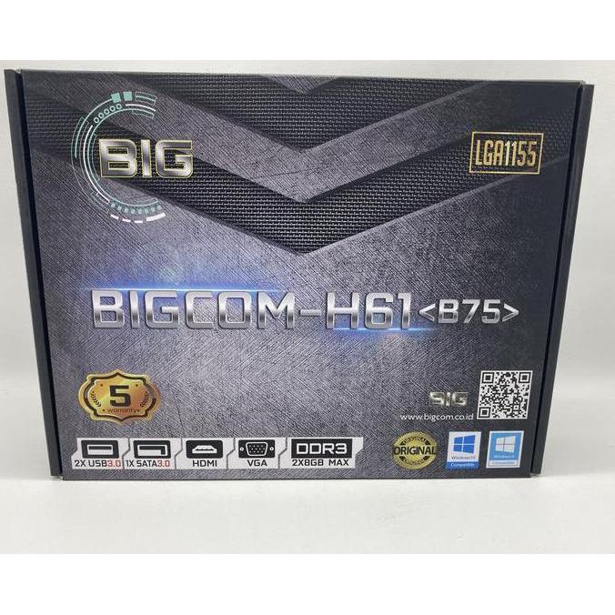 TERBARU - MOTHERBOARD BIGCOM H61 LGA 1155 USB 3.0