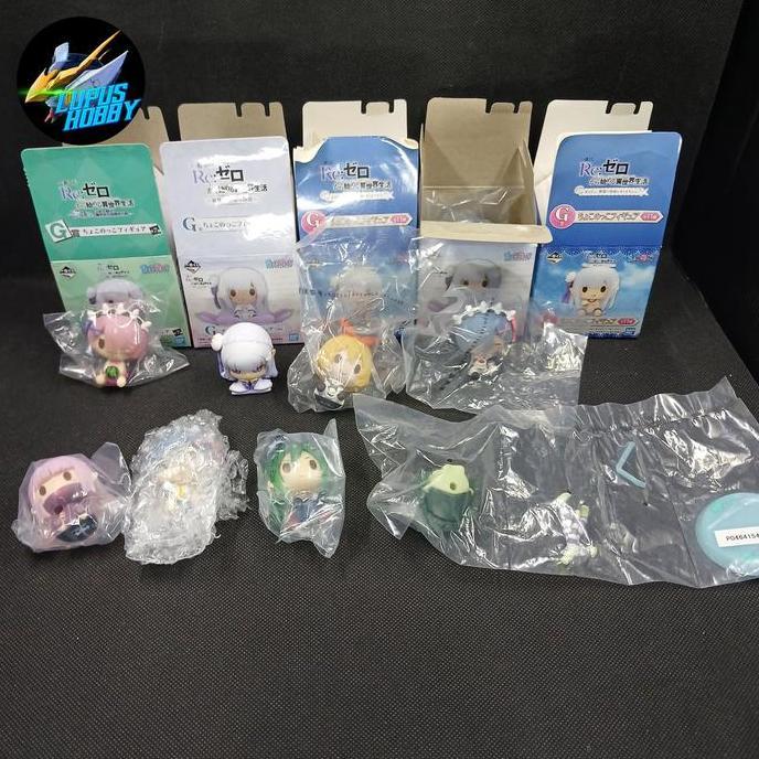 Bandai Re:zero Ichiban Kuji Mini Figure Blind Box isekai ram rem emilia subaru beatrice elsa puck Fe