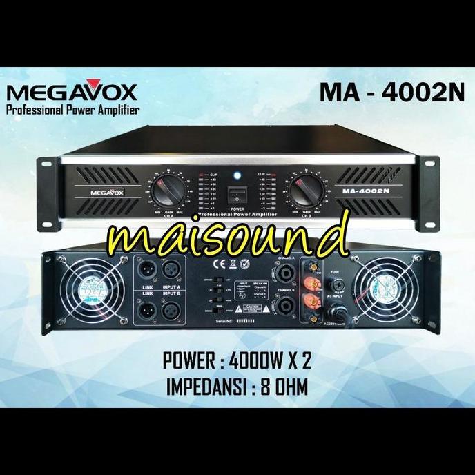 Promo POWER AMPLIFIER MEGAVOX MA 4002 BARU AMPLI MEGAVOX MA 4002N MA4002 ORI Diskon