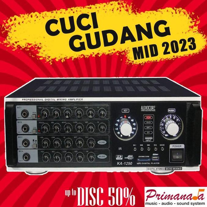 Promo Audiocore KA-1250 / KA1250 / KA 1250 Karaoke Power Mixer Amplifier Diskon
