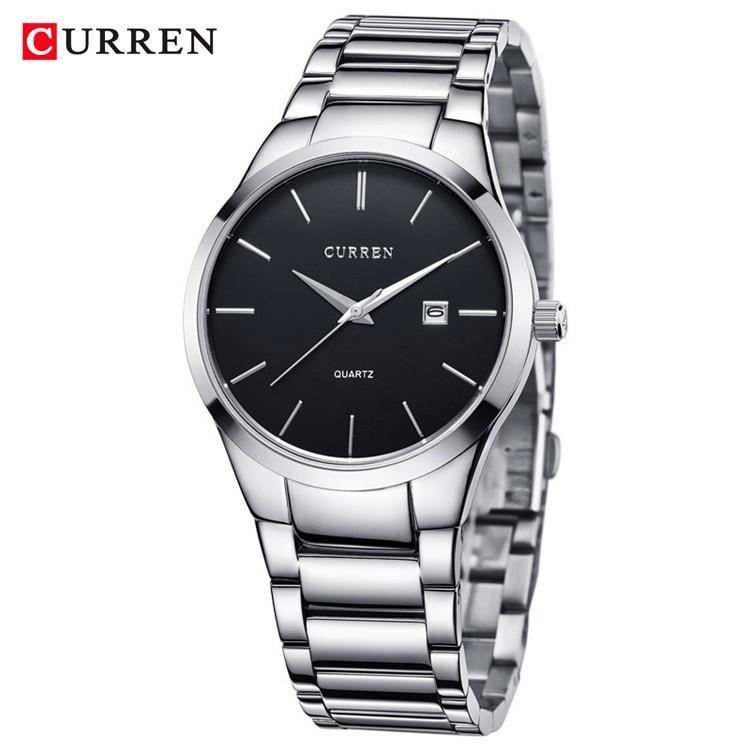 Curren 8106 Jam Tangan Pria Analog Stainless Steel Currenos
