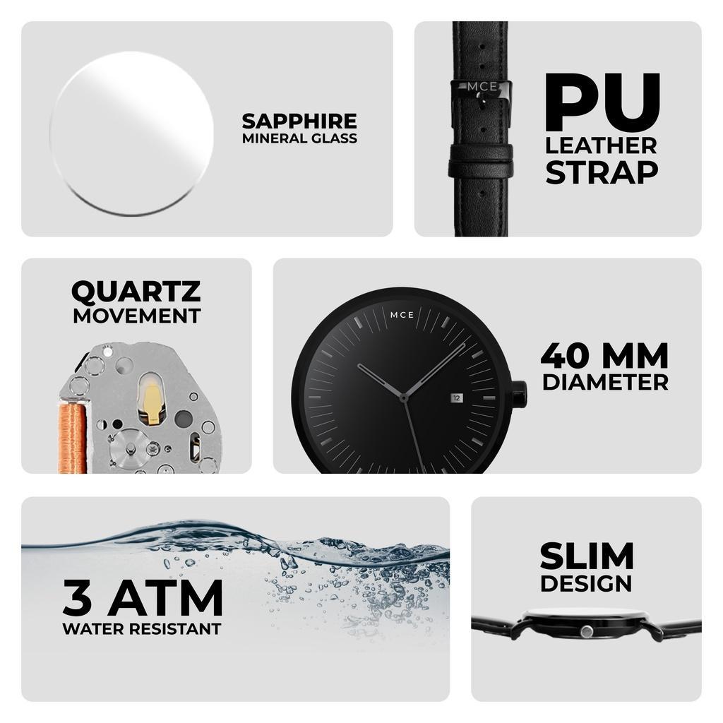 Mce Jam Tangan Pria Giano Series Black