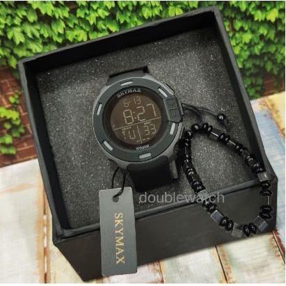 Jam Tangan Pria Wanita Skymax 1817G Original Free Box Free Gelang