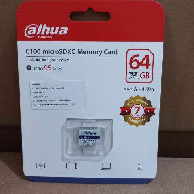 NEW MEMORY MICRO SDXC MEMORY CARD 64GB DAHUA Cocok Buat semua IP Cctv Wifi