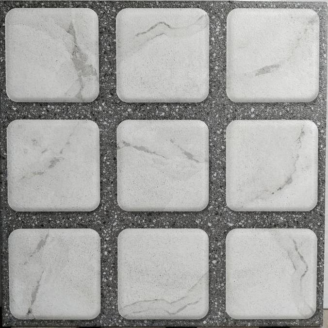 KERAMIK LANTAI 40X40 KASAR BATU PUTIH KOTAK -KERAMIK TERAS-TAMAN