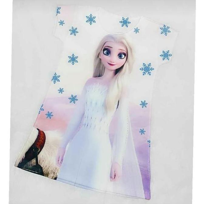 DISKON Dress Frozen Elsa White READY STOCK