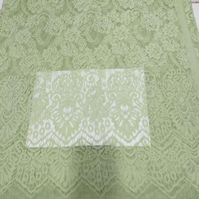 bahan brokat semi Prancis Warna Sage