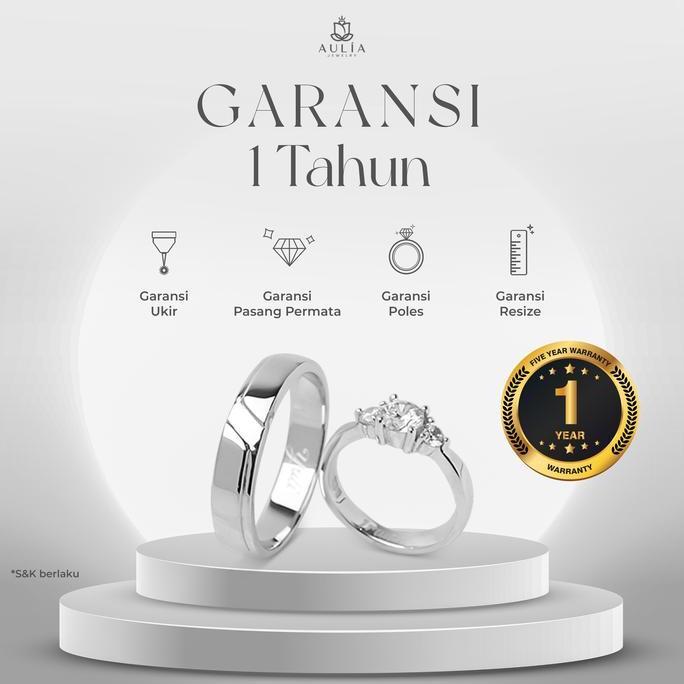 CINCIN SINGLE CEWEK NIKAH LAMARAN KAWIN TUNANGAN EMAS PUTIH BY AULIA