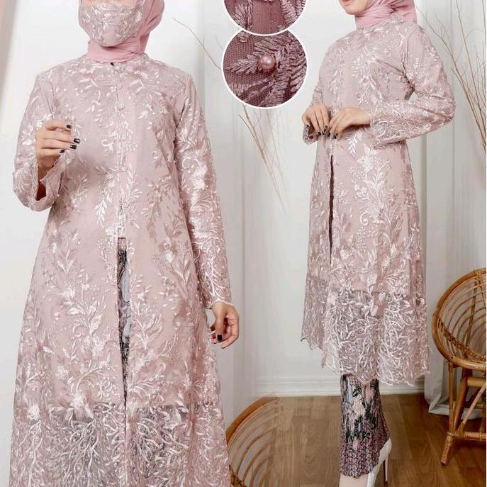 0Kebaya long tunik jumbo ld 130 cm / kebaya ibu besan jumbo / kebaya modern / kebaya wisuda / set ke