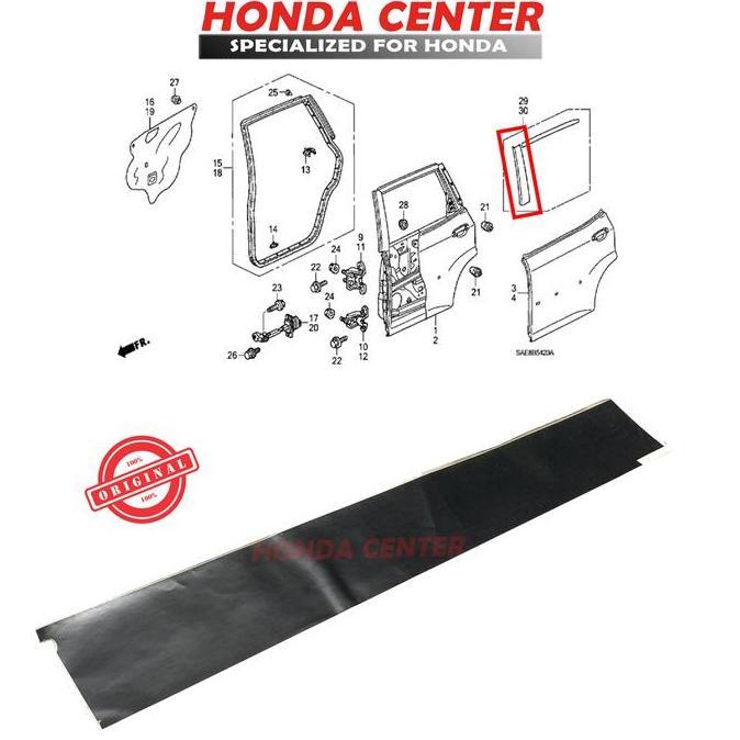 Stiker Tiang Pintu Tape Door Sash Belakang Kiri Jazz Gd3 Original