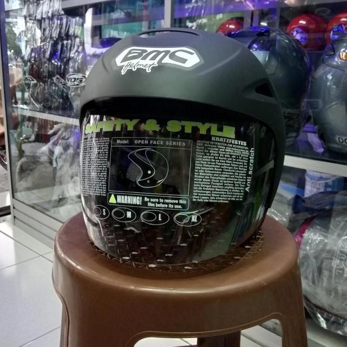DISKON HELM BMC TNG HELM MOTOR |TERLARIS| HITAM DOF SNI M.L READY STOCK