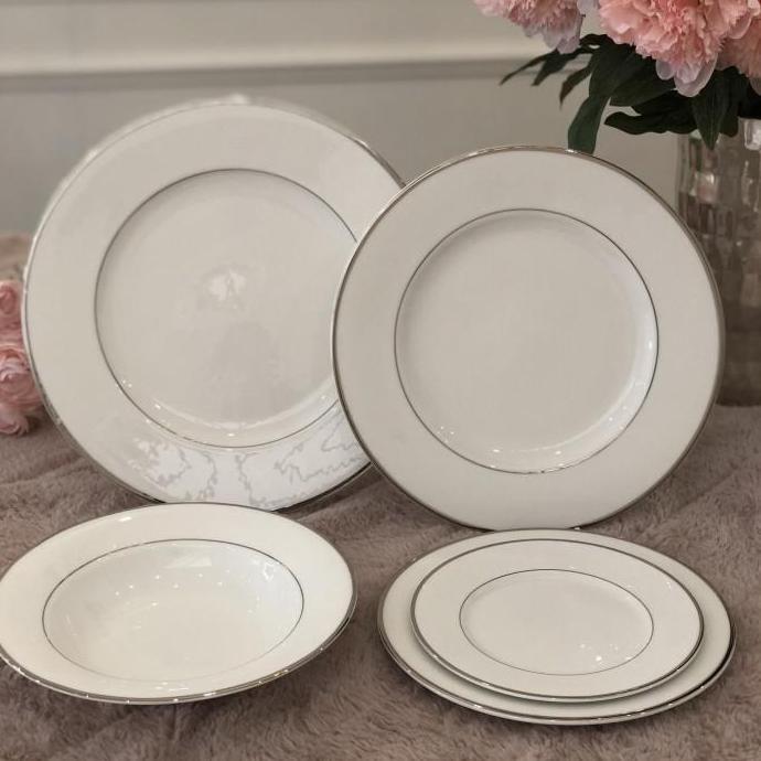 Bestone- Mikasa Cameo inum Rim e White St Saint James Tableware piring