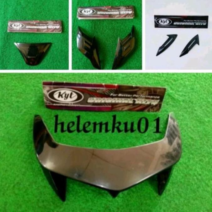 SIAPKIRIM spoiler dan ventilasi helm kyt r10 ginal READY STOCK