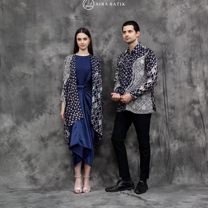 AIRA BATIK_ Naomi Couple Set & Kemeja | Couple One Set | Couple Batik I Baju Pria I Kemeja Pria I Ke