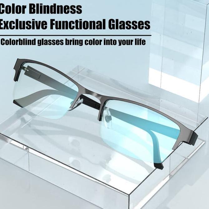 1 Set Kaca Mata Buta Warna Parsial Merah Hijau Dengan Kartu Tes  Warna