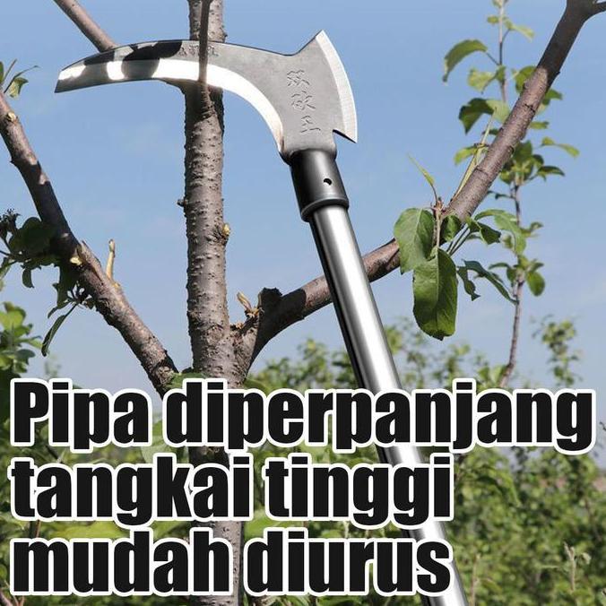 CODFEXON 40/60cm Sabit Pertanian Multifungsi Sabit Kapak Ganda Alat Pemotong Ranting Pohon Alat Pane