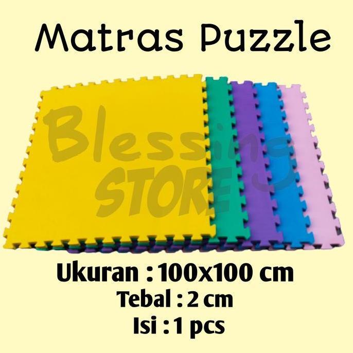 Matras puzzle 100x100 tebal 2 cm alas matras lantai spon