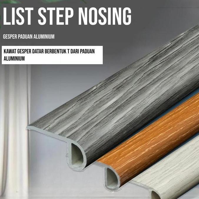 LAIV List Step Norsing PVC Aksesoris Tangga Vinyl SPC Lis Nosing Tangga Lantai WHY