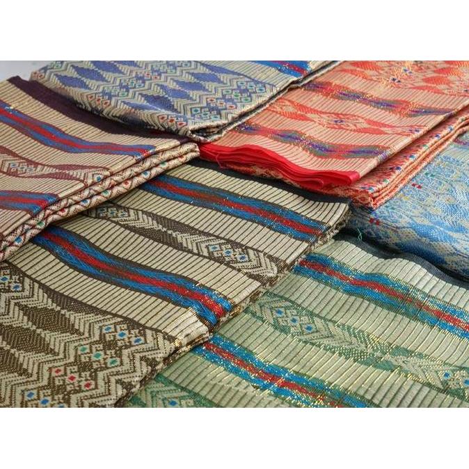 Thailand 3pcs - Benang Emas Berkualitas Benang Emas Benang Emas Kain Sarung Selendang Elegan   songk