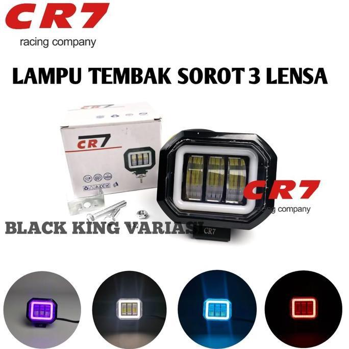 Lampu Tembak Sorot 3 Lensa LED Lampu Tembak 3 Lensa  LED K30 Kotak Lampu Tembak Mini Sorot 3 Mata