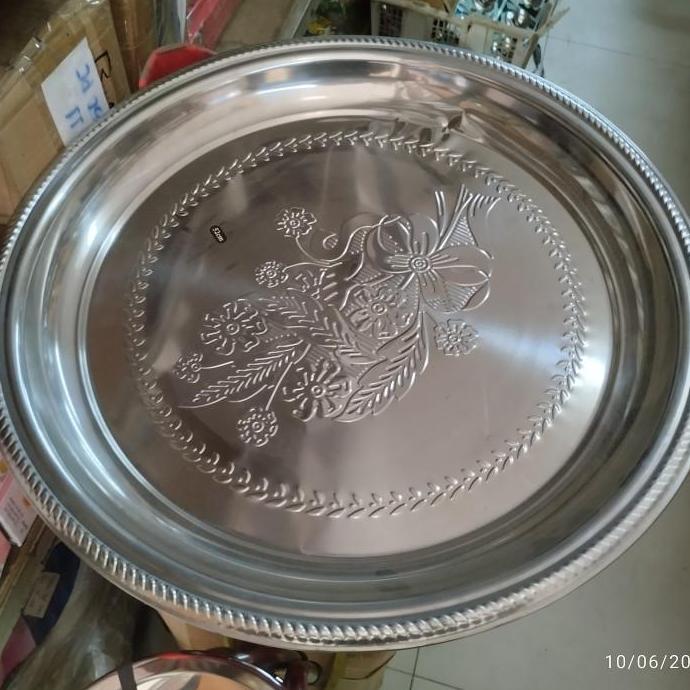 Bestone- Nampan bulat stainless 70cm