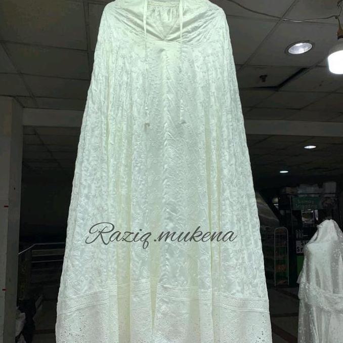 MUKENA DEWASA SUTRA PARIS ORI RENDA KERANCANG REMPEL MUKENA MEWAH TERBARU Lembut Putih