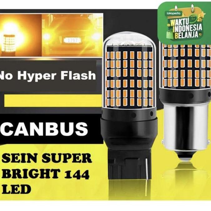 LED SEIN SUPER BRIGHT T20 KUNING PUTIH 144 LED SUPER TERANG LED RITING WHY