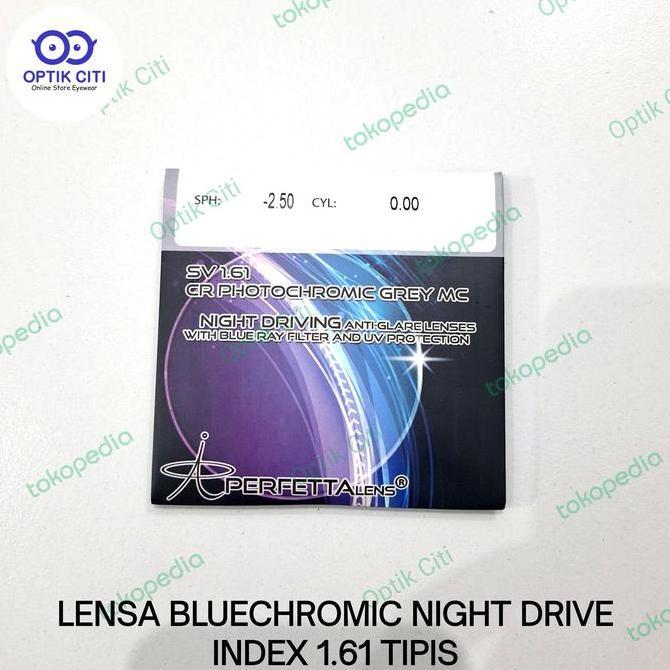Lensa Kacamata Minus Nht Driving Bluechromic Index 1.61 Tipis