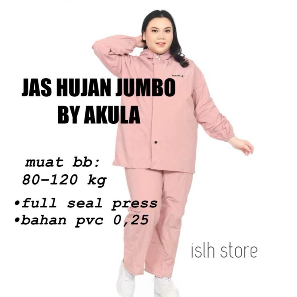 JAS HUJAN JUMBO AKULA Pria Wanita Anti Rembes BY AKULA mantel hujan dewasa Terbaik