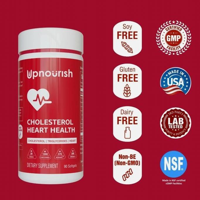 Upnourish Plant Sterol Cholesterol Heart Q10 Fish Oil Black Garlic _ loui