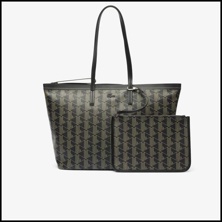 Lacoste Women's Zely Grained Tote Bag With Pouch Laptop 15 inch best seller