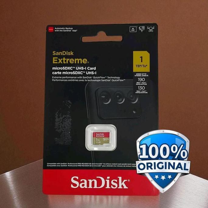 Rhqctwpn73- Micro Sd 1Tb Sandisk Extreme 190 Mb/S Original 1 Tb  Sdxc Card Memory Ori