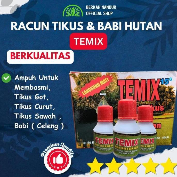 BERKUALITAS Racun TEMIX Racun Tikus Racun Babi